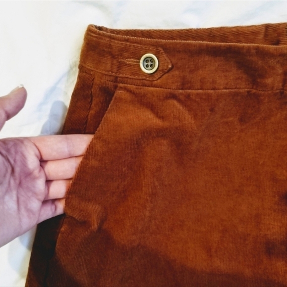 Banana Republic Corduroy Brown Mini Skirt Women's Size 4 Pockets Neutral Retro - Picture 5 of 8